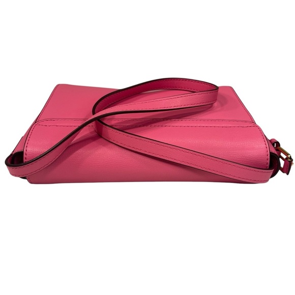 Marc Jacobs Medium Commuter Leather Designer Pink Gold Crossbody Flap Bag Purse - Picture 7 of 17